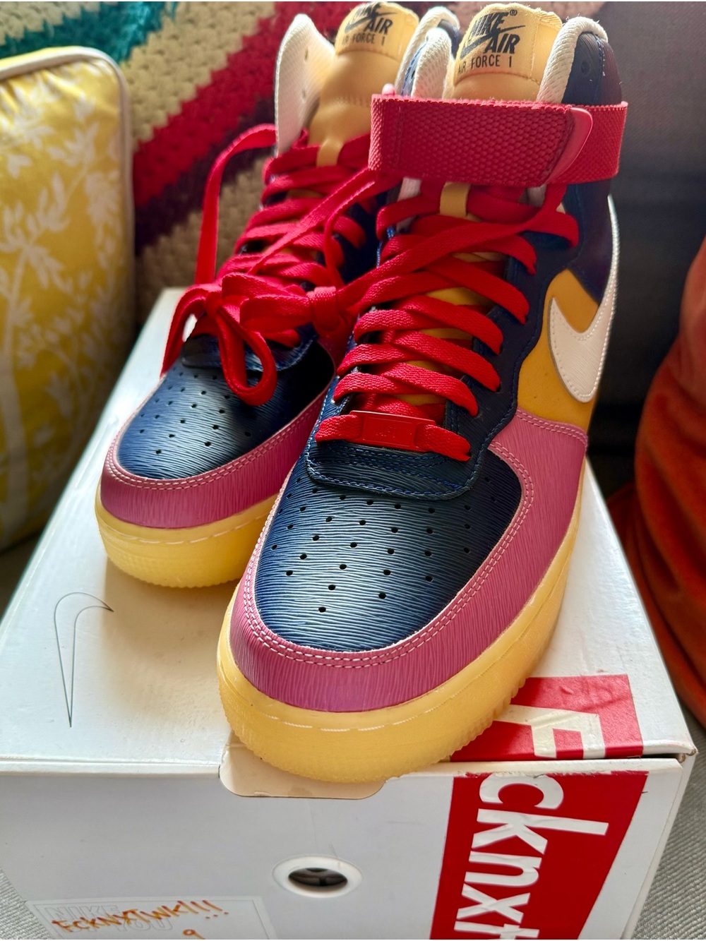 Custom fcknxtwk/Griselda Nike Air Force 1 High-Top Sneakers
